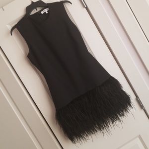 Elizabeth & James Ostrich feather dress